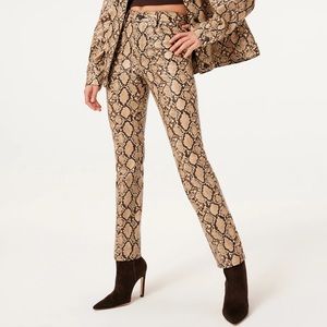 NWT! Good American High Waist Faux Leather Snakeskin Pants